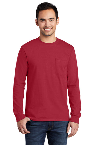 Port & Company ®  Long Sleeve Essential Pocket Tee.  PC61LSP