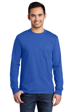 Port & Company ®  Long Sleeve Essential Pocket Tee.  PC61LSP
