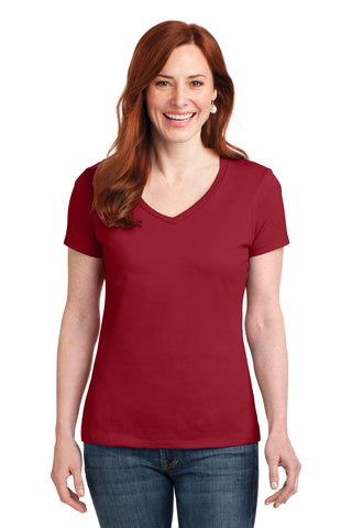 Hanes ®  Women's Perfect-T Cotton V-Neck T-Shirt. S04V