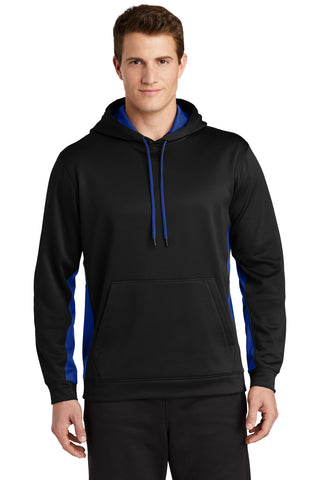 Sport-Tek ®  Sport-Wick ®  Fleece Colorblock Hooded Pullover. ST235
