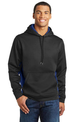 Sport-Tek Sport-Wick CamoHex Fleece Colorblock Hooded Pullover. ST239