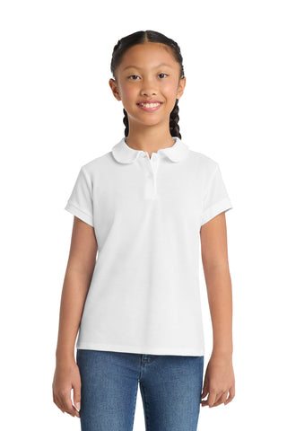 Port Authority ®  Girls Silk Touch ™  Peter Pan Collar Polo. YG503