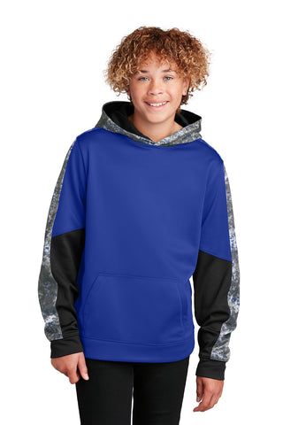 Sport-Tek ®  Youth Sport-Wick ®  Mineral Freeze Fleece Colorblock Hooded Pullover. YST231