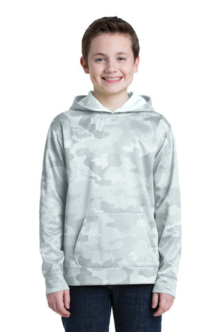 Sport-Tek ®  Youth Sport-Wick ®  CamoHex Fleece Hooded Pullover.  YST240