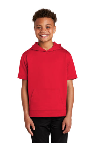 Sport-Tek  ®  Youth Sport-Wick  ®  Fleece Short Sleeve Hooded Pullover. YST251