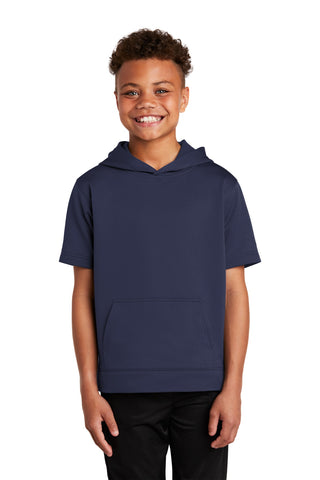 Sport-Tek  ®  Youth Sport-Wick  ®  Fleece Short Sleeve Hooded Pullover. YST251