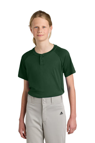 Sport-Tek ®  Youth PosiCharge ®  Competitor ™  2-Button Henley YST359