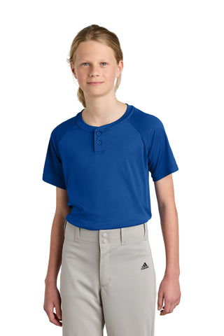 Sport-Tek ®  Youth PosiCharge ®  Competitor ™  2-Button Henley YST359